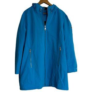 COPY - Calvin Klein Plus Size 2X Vibrant Bright Blue Hooded Spring Fall Weather…